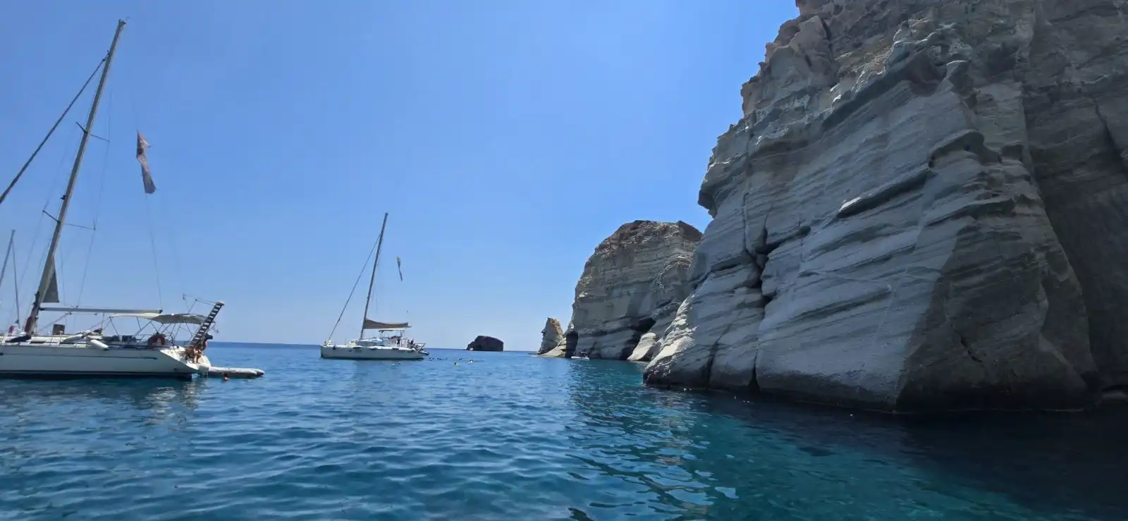 Sailboat at Kleftiko Milos