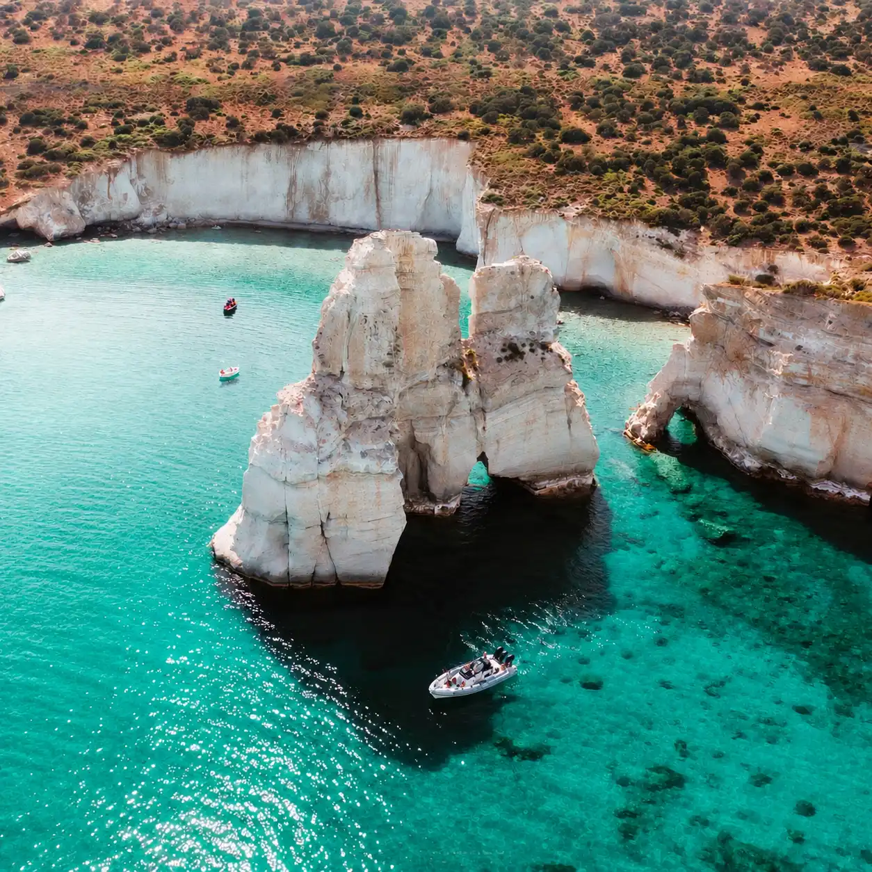 Kleftiko, Polyaigos & Sykia Cave Private Boat Tour